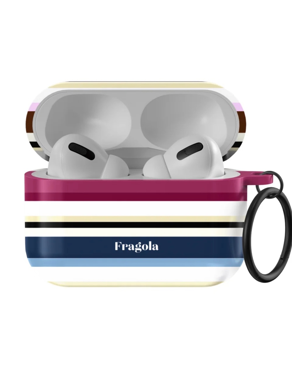 FRAGOLA AirPods Pro 3 Olivia  Striped Protective Case - Pink, Navy & White